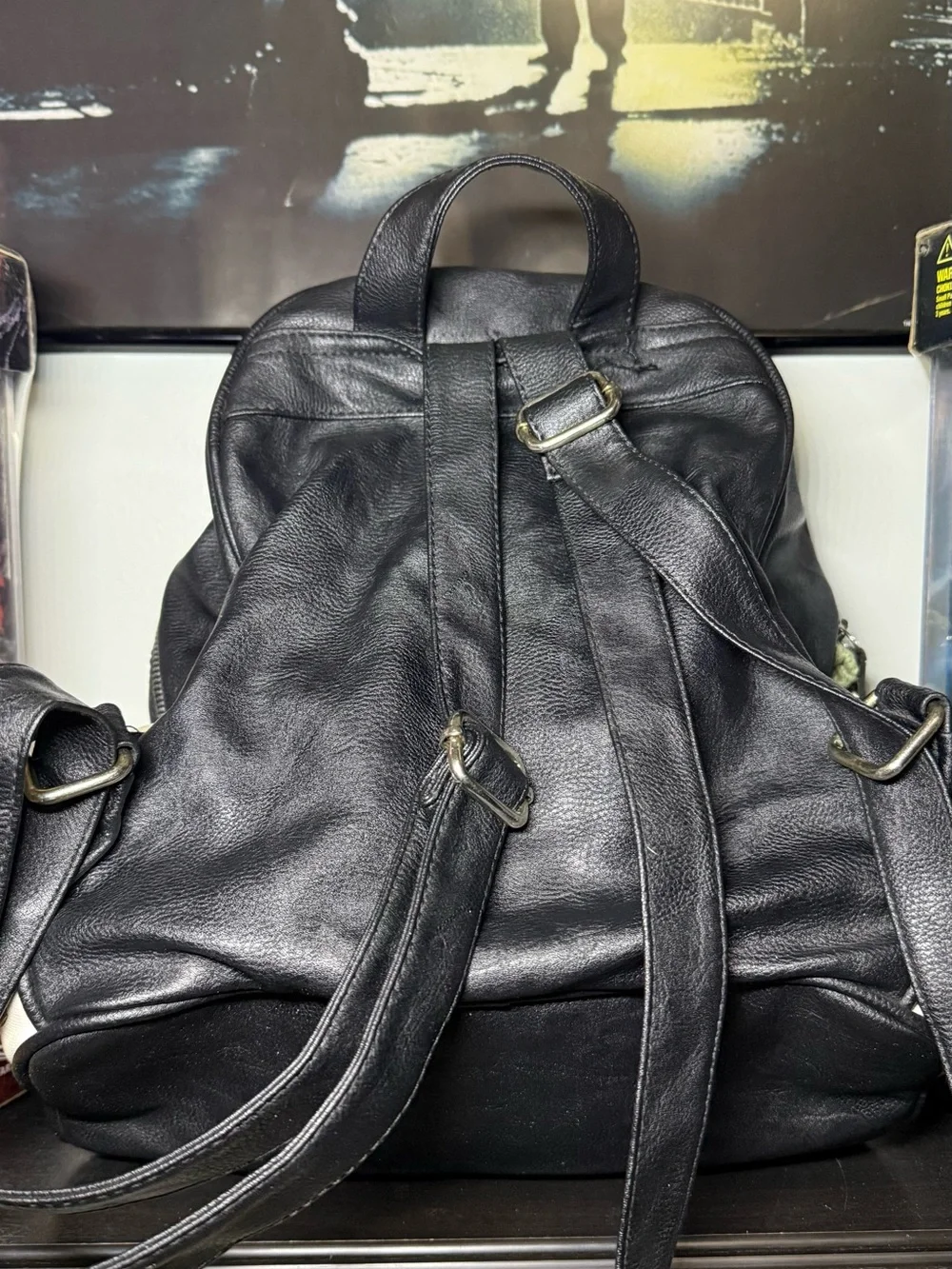 Y2K 2000s Baby Phat Black & White Studded Backpack All Over Print Backpack